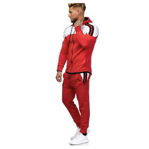 Ensembles de sport sweats à capuche patchwork vêtements de sport deux pièces blanc hommes survêtements sweats à capuche 2019 vêtements pour hommes marque survêtement pour hommes - Product Image 5