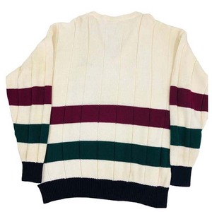 Pull col en v câble tricoté Cricket 100% laine coton respirant Top qualité pas cher prix à manches longues Sports d'hiver chandails pour hommes - Product Image 2