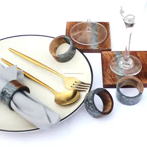 2025 meilleur prix du fabricant à la mode ronds de serviette en bois papier Table Top dîner décoration pour les fêtes de mariage - Product Image 2