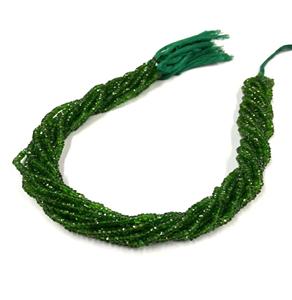 ที่ดีที่สุดคุณภาพ 18"ยาวElegantธรรมชาติChrome Diopside Faceted Rondelleลูกปัด 3 มม.Chrome Diopsideอัญมณีลูกปัด - Product Image 3