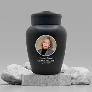 1-รูปภาพของคุณนี่คือโกศสำหรับผู้ใหญ่ขี้เถ้าเหล็กสแตนเลสสีดำขนาดกำหนดเองได้ - Product Image 5