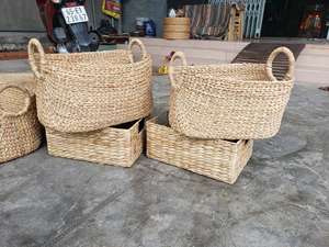 Eco-Friendly <b>Water</b> Hyacinth Basket Handles for Easy <b>Carrying</b> Home Organization Beautiful Decoration for Ms. Cherish Agricultural - Product Image 3