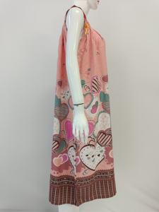 Camisón sin mangas sexy para mujer, ropa de dormir de cintura elástica de rayón con correas de cinta para el verano - Product Image 4