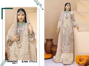 Colección de trajes paquistaníes semicosidos Fancy Embroidery Work - Product Image 3