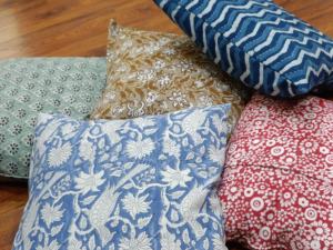 Funda de cojín Timberland con estampado de bloque de mano real, 100% algodón, Parte delantera trasera, ambos impresos para uso doméstico - Product Image 6