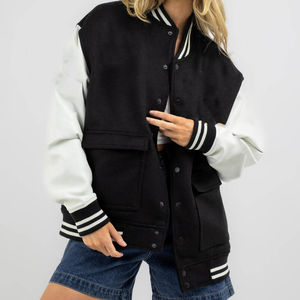 บริการ OEM แจ็คเก็ตวาร์ซิตี้ผู้ชายแบบสบายๆ สำหรับออกกำลังกาย ขายส่งเสื้อแจ็คเก็ตแฟชั่นผู้หญิงคุณภาพสูงสำหรับฤดูหนาว ระบายอากาศได้ดี - Product Image 6