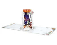 Tarjetas de Felicitación 3D Pop-Up Personalizadas con Escena Navideña para Soluciones de Regalos Empresariales