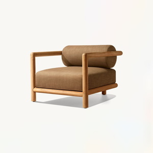 Modern Teak Outdoor Sofa Set Luxury Patio Lounge Furniture Wooden Garden <b>Seating</b> Resort Villa Sofa Set - Product Image 3