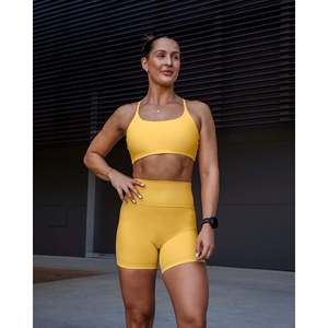 Soutien-gorge de sport Twist - Banana pour femme, imprimé crème, à bretelles, rembourré, pour le yoga, pour femmes actives, grandes tailles, léger, respirant, XS-XL - Product Image 3