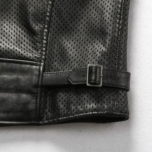 Fashion Zipper <b>Sleeveless</b> <b>Jacket</b> Turn Down Collar Pockets Pu Waistcoat Coat Customized - Product Image 6