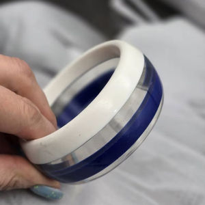 Européen américain printemps été mode écologique acrylique personnalisable largeur de bande Macaron coloré carré café géométrique - Product Image 1