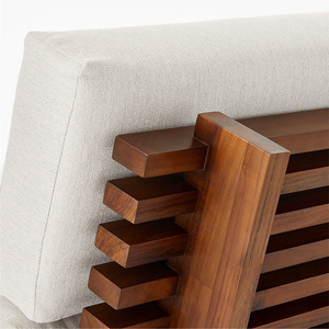 Causeuse moderne minimaliste 3110264 acajou Suar chaise de salle à manger en bois pour villa pour usage extérieur intérieur élégant Taiko teinté teck - Product Image 5