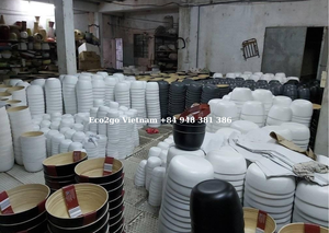 Bol en bambou filé naturel/laque de bambou colorée Bol en noix de coco blanche, bol en noix de coco bon marché Par Eco2go Vietnam - Product Image 4