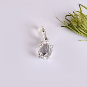 Colgante de Piedra Herkimer de Gema Natural, colgante de plata de ley 925 de oro amarillo, joyería hecha a mano, regalo para ella, joyería al por mayor - Product Image 4