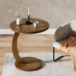 Table d'appoint en bois robuste et décorative avec un design fonctionnel et grain de bois charmant pour inviter les paramètres de la maison - Product Image 5