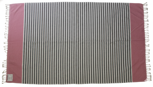 100% Cotton Adult Turkish <b>Poncho</b> Quick-Dry Woven Striped Modern Style for Travel Beach Holiday Use All-Season - Product Image 2