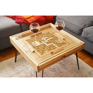 Latitude Run Sharnetta Jeu de table en bois rustique stimulant l'esprit, parfait pour les jeux de stratégie, le Scrabble et les jeux cognitifs - Product Image 5