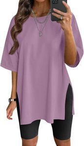 Camiseta de algodón de gran tamaño para mujer con impresión OEM DTF y logotipo bordado para la moda diaria informal - Product Image 3