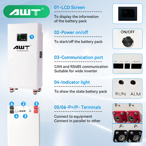 PL库存15kw 16kwh 32kwh Magazyn锂48v 51.2V 280Ah 300Ah 314Ah EVE314ah LiFePo4站立式锂离子电池组 - Product Image 5