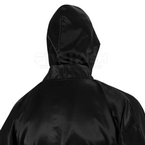 Robes de boxe unisexes en gros avec capuche/Robe de boxe en satin sur mesure, couleurs personnalisées - Product Image 4