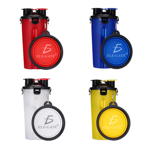 Ciotola da Viaggio Pieghevole in Plastica da 1L per Animali Domestici con Dispenser per Acqua e Cibo, Confezionata in Scatola - Product Image 1