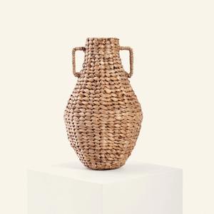 Eco Friendly Handwoven Wicker Water <b>Hyacinth</b> <b>Vase</b> With Handles Natural Handmade Decorative <b>Vase</b> For Wholesale Bulk Buyers - Product Image 5