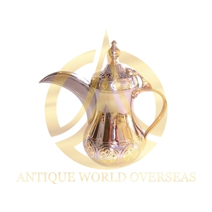 Handmade Brass Arabic Dallah Coffee Pot Traditional Arabic <b>Tea</b> and Coffee Server Vintage Brass Teapot Islamic <b>Gift</b> Decor - Product Image 5