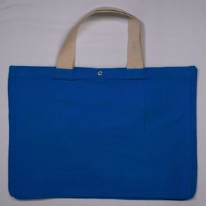 <b>Extra</b>-<b>Large</b> 100% Cotton Canvas Tote Bag Zipper Closure Hand Length Handle Custom Logo <b>Print</b> Multi-Use for Supermarket Shopping - Product Image 6