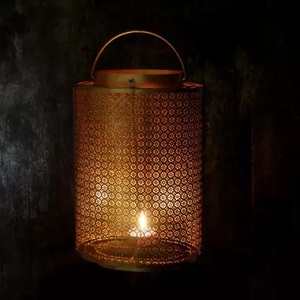 Portavelas de luz T para decoración de jardín de la India, nuevo soporte de farolillos de Metal dorado, soporte de tarro de vela dorado antiguo - Product Image 2