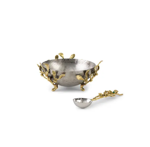 Bol à fruits secs en acier et poignée design en laiton et table en Nickel & Gold décorative et utilisation de cadeaux de fête de mariage royal - Product Image 3