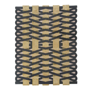 Jaipur Wunderkammer Grey & Black Geometric Pattern Hand Tufted Wool & Viscose Rugs Top-9061 Plush <b>Carpet</b> for Home Exhibition Use - Product Image 1