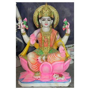 Estatua Maa Laxmi de diosa de mármol, superficie sólida de forma perfecta, colorida pura, materiales de diseño de alta clase - Product Image 1