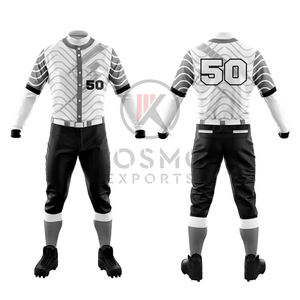 เสื้อเบสบอลสั่งทำขายดีที่สุด ขายส่งแบบ OEM ชุดยูนิฟอร์มสั่งทำใหม่ ระบายอากาศได้ดี แห้งเร็ว ผลิตจากโพลีเอสเตอร์ 100% - Product Image 4