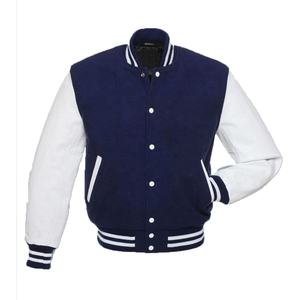 Venta al por mayor de chaqueta de invierno de los hombres de pie de cuello alto de cuero Letterman Varsity chaquetas de gran tamaño varios colores - Product Image 1
