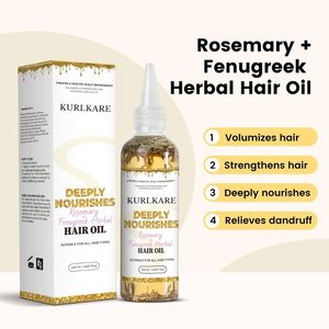 Aceite para el Crecimiento del Cabello de Romero y Fenogreco de Etiqueta Privada, Extra Fuerte, Elixir Herbal Orgánico Real para Todo Tipo de Cabello, para Cabello Seco - Product Image 5