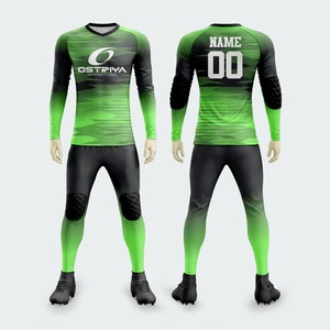 Maillot de gardien de but de football de qualité supérieure personnalisable, 100% polyester, uniformes d'équipe sublimés avec logo sur le devant rembourré - Product Image 4