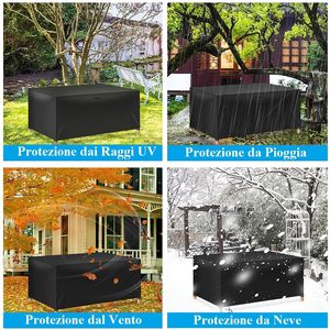 ผ้าคลุมโต๊ะในสวนอ็อกซ์ฟอร์ดกันน้ำขนาด200x120x80ซม. อุปกรณ์ป้องกันเฟอร์นิเจอร์กันฝนกลางแจ้ง - Product Image 3