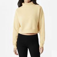 Sudadera de Felpa con Cuello Alto y Estampado 3D Personalizado de Alta Calidad para Mujer, Estilo Urbano, Color Sólido, para Invierno