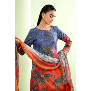 Conjunto de traje de lino bordado para mujer-MPrints Sprint Summer'26 D-2907-B TC-1606 - Product Image 5