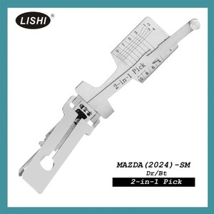 Оригинальный инструмент Lishi 2-в-1 для вскрытия замков и декодирования для автомобилей Mazda 2024+ из высокопрочной нержавеющей стали, 10-секционный, для доступа к дверям - Product Image 4