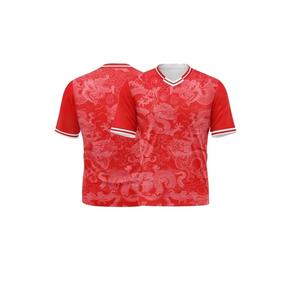 Maillot de football imprimé à manches courtes en maille, style vintage américain, unisexe, surdimensionné, pour adultes, OEM - Product Image 4