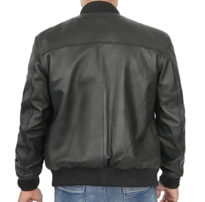 Blouson aviateur en cuir personnalisé pour hommes/Blouson aviateur en cuir à la mode directe d'usine pour hommes - Product Image 2