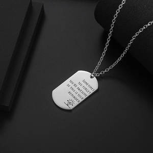 Collar con Colgante de Acero Inoxidable 316L Personalizado, Joyería Fina, Collares Lisos para Grabar - Product Image 3