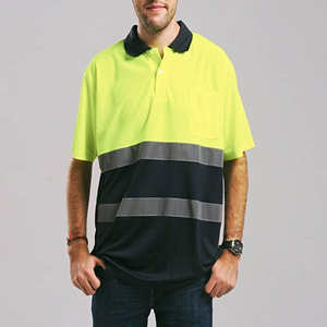 Premium High Quality Hi Vis Polo Shirt Reflective <b>Safety</b> Shirt Hi Vis Reflective <b>Safety</b> Black <b>Safety</b> Polo T Shirt - Product Image 4