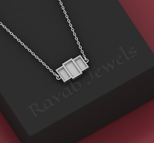 2025 haute qualité Triple Rectangle bijoux en argent Semi montage plus récent en gros charme souvenir lait maternel réglage vierge - Product Image 2