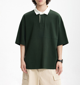 Baggy polos hommes à manches courtes Golf Polo t-shirts hommes goutte épaule surdimensionné Polo garçons - Product Image 3