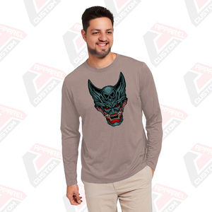 Heritage T-shirt en jersey de coton à manches longues pour homme Appliques de confort d'été écologiques disponibles Styles de velours côtelé batik denim - Product Image 1