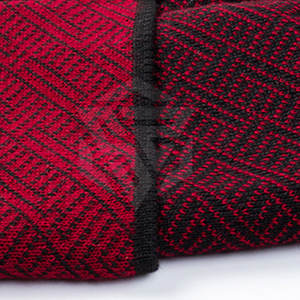 Venta al por mayor Unisex logotipo personalizado Jacquard All-Over Print invierno Beanie sombreros 100% algodón acrílico tejido puños Beanie sombreros - Product Image 5