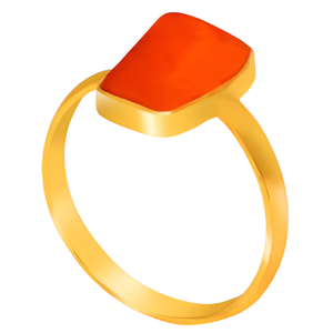 Anillo de ajuste de bisel de plata de ley 925 de cornalina forma elegante piedra preciosa chapado en oro boda compromiso aniversario fiesta regalo - Product Image 6