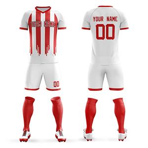 Vêtements de sport personnalisés, uniforme de football, taille adulte disponible, 100% polyester, short respirant léger, maillot de football en sublimation - Product Image 6